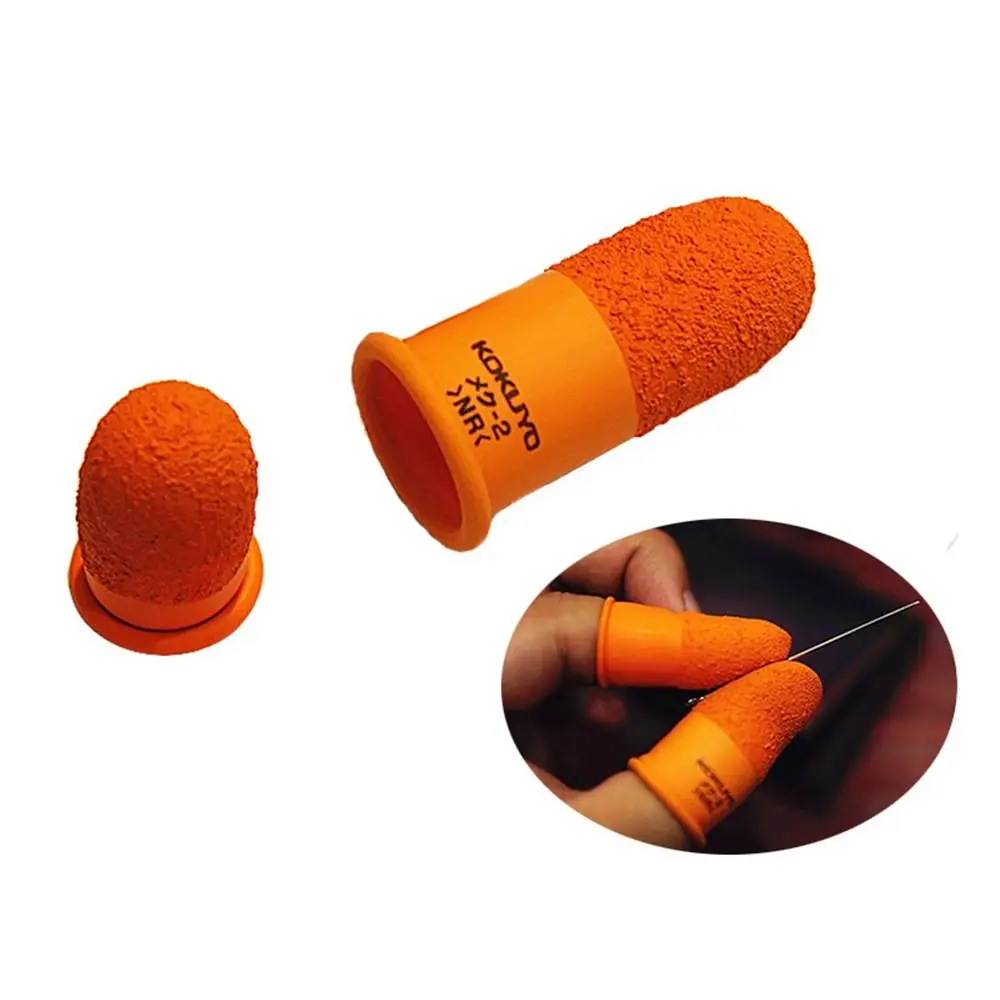 Herramienta de cubierta de dedo antideslizante naranja, herramienta de conteo hecha a mano, Protector de puntas de los dedos, guantes de costura, cunas de trabajo