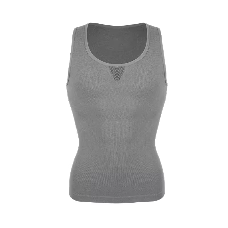Mens Slimming Body Shaper Shapewear Abs Abdomen Compression Shirt to Hide Gynecomastia Moobs Workout Tank Tops Undershirts - Image 7