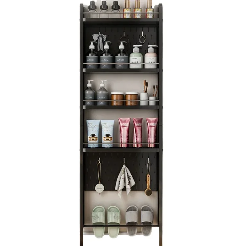 Bathroom Shelves Behind The Bathroom Door Multi-layer Hole Board Gap Storage Rack Wall-mounted Cosmetics Storage Organizer