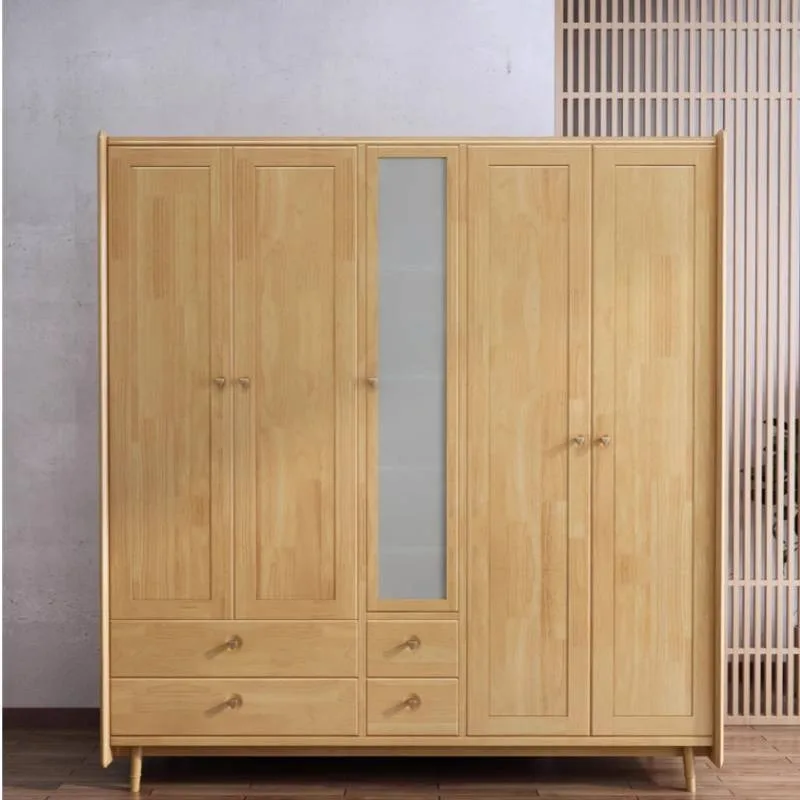 الشمال كبير الأصفر خزانة معلقة تصاميم الخشب رخيصة درج خزانة غرفة النوم تخزين الحديثة Kleiderschrank الأثاث للمنزل