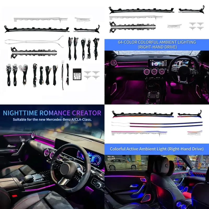 high quality Right-hand Drive Car Basic Ambient Light for Mercedes benz A-Class W177 CLA C118 Upgrade Install Car Interior