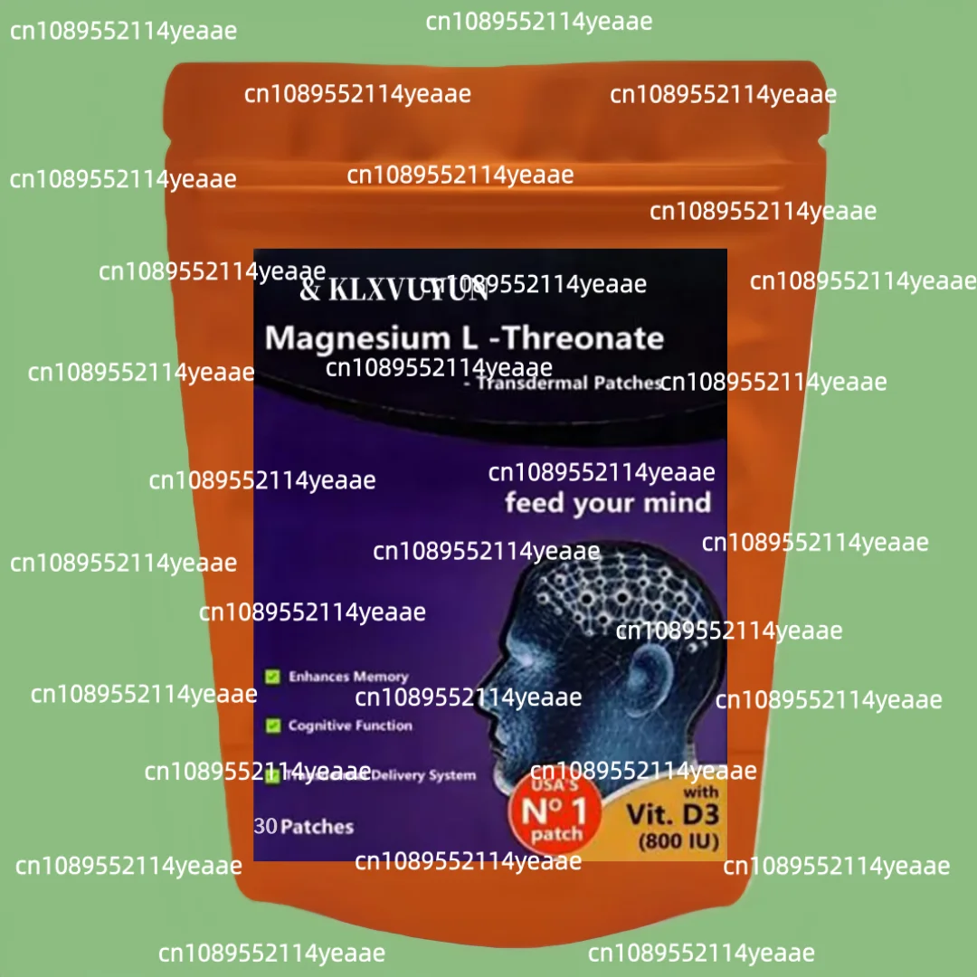Magnesium L -threonate, Vitamin D3- Promotes Brain Health, Enhances Memory, Concentration & Cognition, Energy Transdermal Patch
