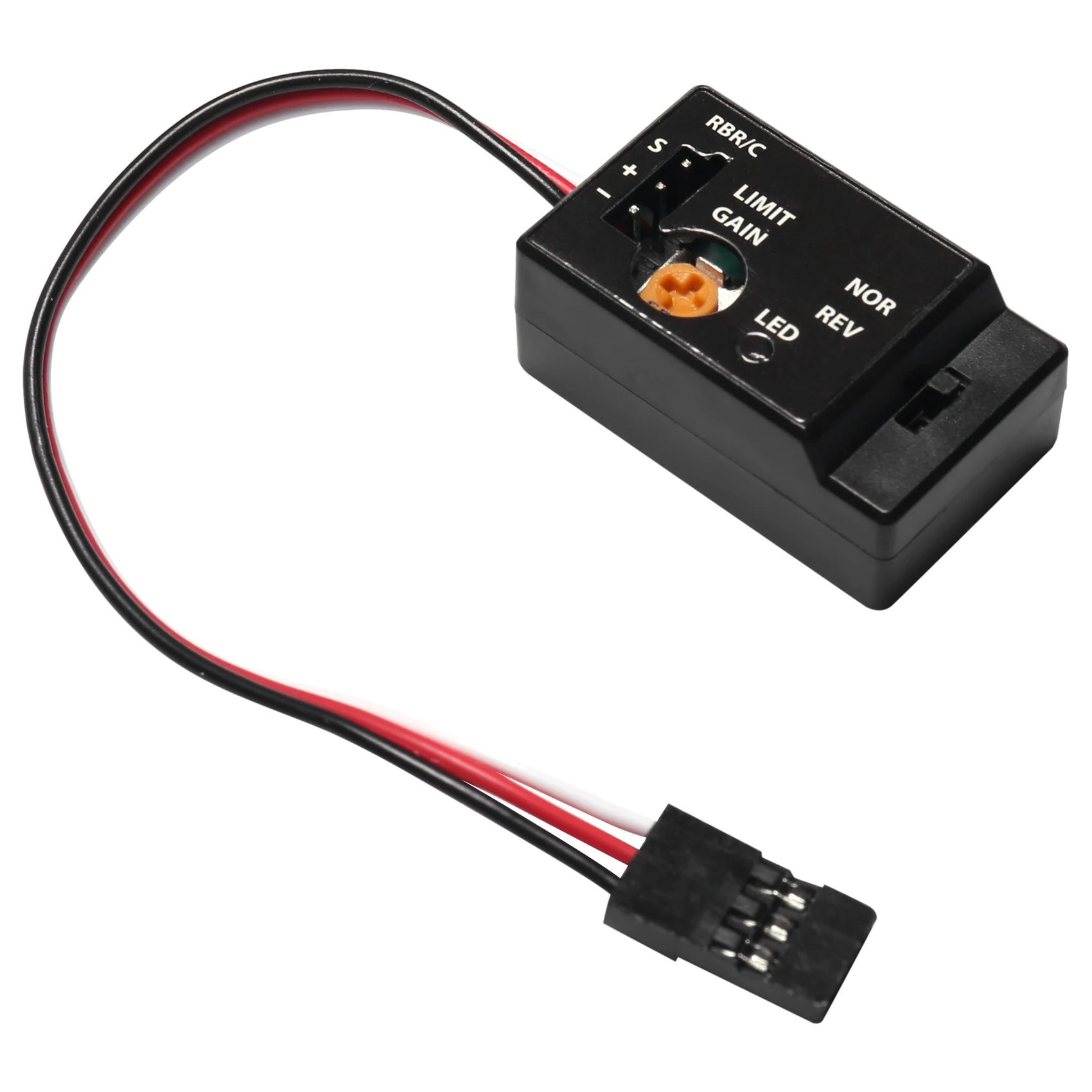 FBIL-Mini Gyro Gyroscope For WPL D12 1/10 RC Car Drift Racing Car Steering Output Integrated Compact Light-Weight Design
