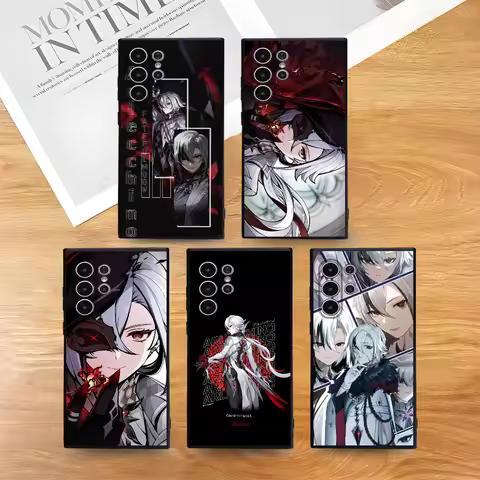 A-Arlecchino G-Genshin Impact Phone For Samsung Galaxy S25 S24 S22 S23 Ultra S21 S20 Plus 5G Frosted Non-Slip Full Cover