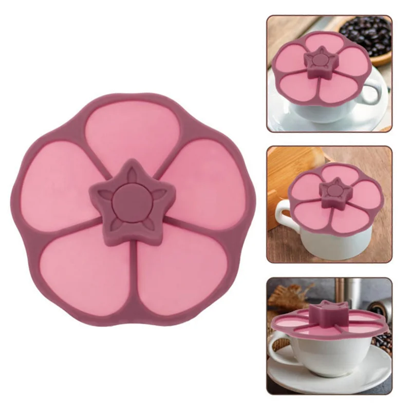 Silicone Cup Lid Sealed Creative Cup Lid Mug Glass Ceramic Cup Dust-proof Nordic Cup Lid Bowl Covers Drinkware Kitchen Dining image 5