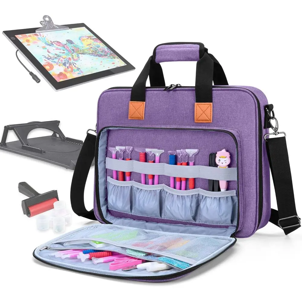 

Сумка для переноски LUXJA или планшет для рисования A4 с подсветкой и инструменты для алмазной живописи, защитный чехол или световой планшет для алмазной живописи и аксессуары (это означает, что...).