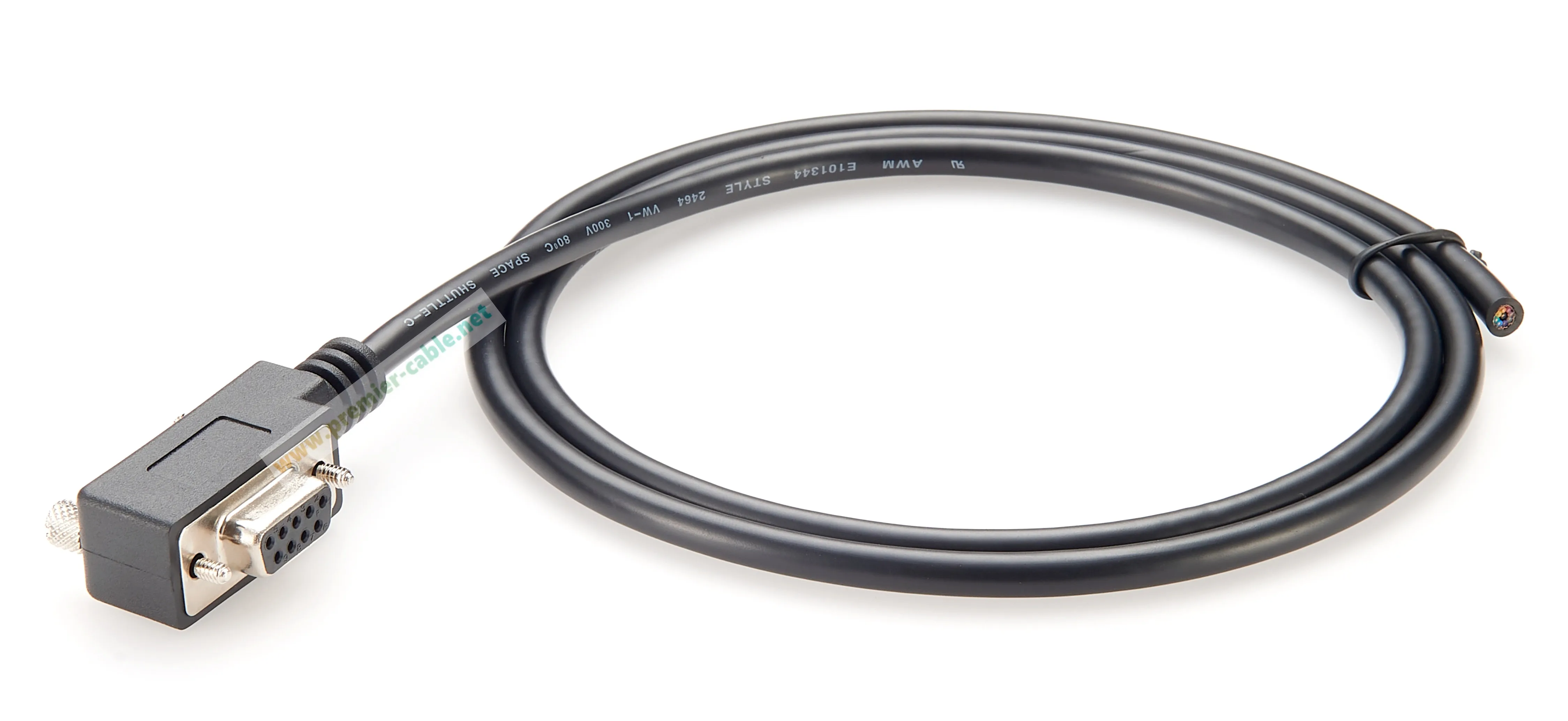Rechtwinkliges, flaches DB9-Buchsenkabel RS232, platzsparendes D-Sub 9-Pin RS232-Einzelkabel für Computer, Drucker, Scanner – Detail 4