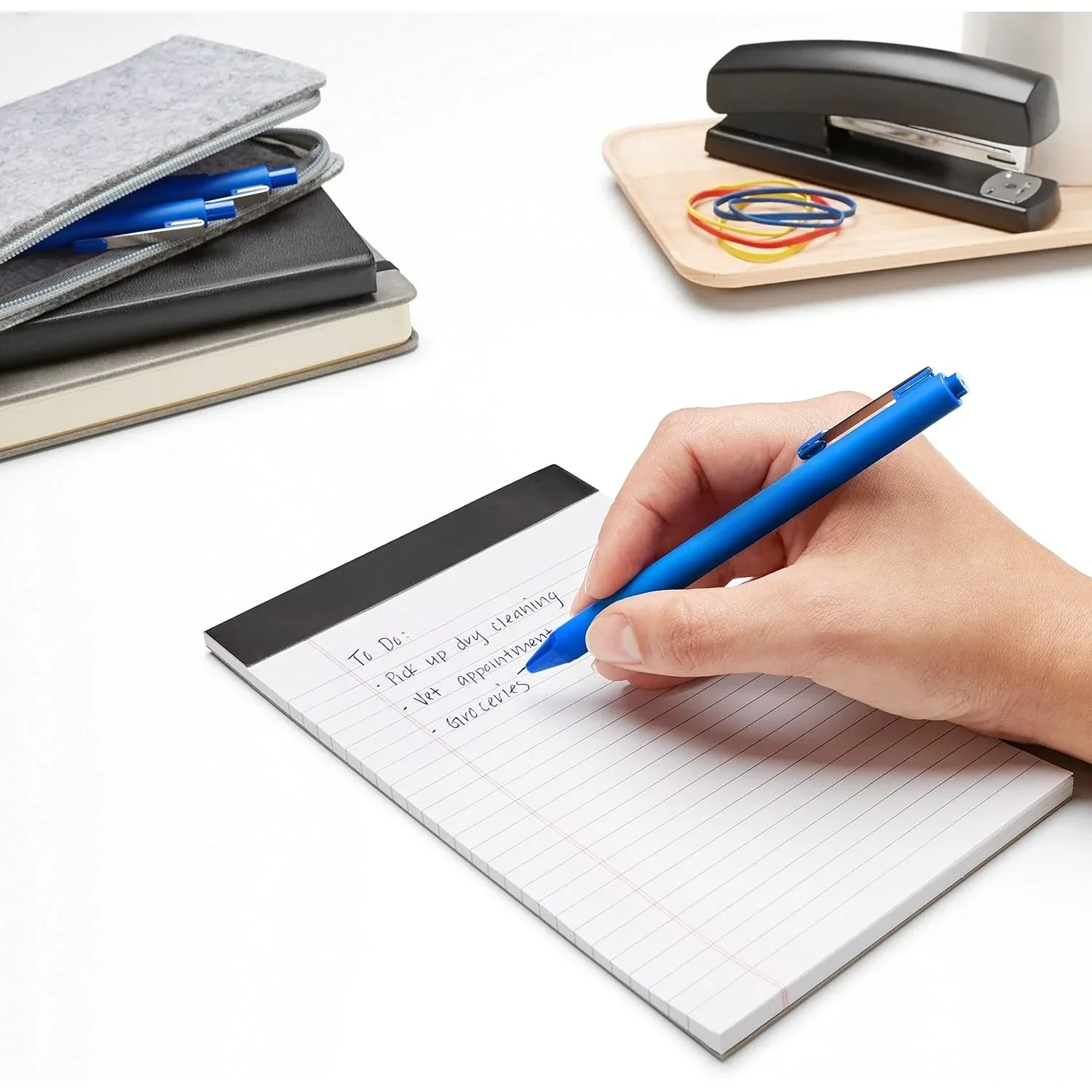 Einziehbare Kugelschreiber, glattes Schreiben, blau, 12er-Pack