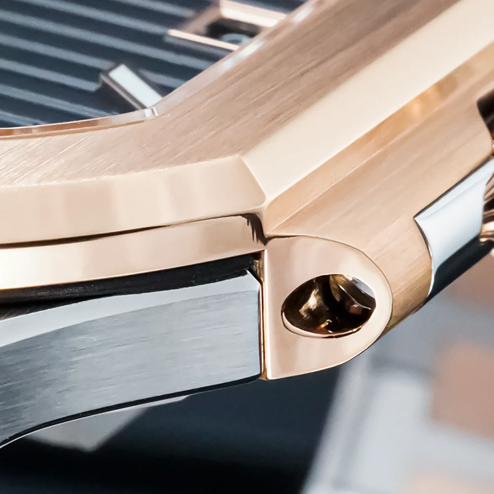 Relojes de pulsera mecánicos ROKATIE de oro rosa de 38mm, relojes automáticos de lujo para hombre, reloj de acero inoxidable para hombre, reloj luminoso nh35