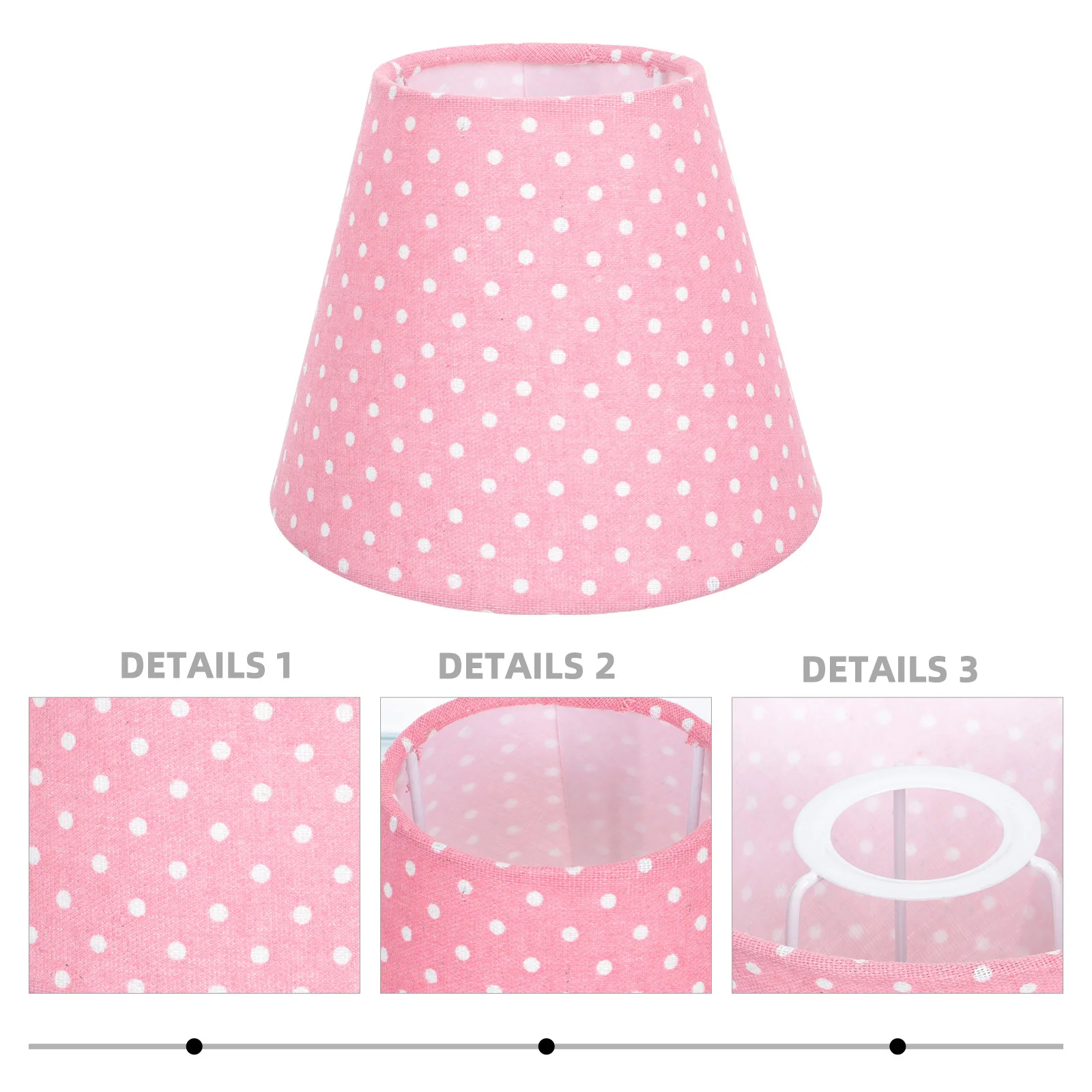 

Pink Polka Dots Lampshade 16cm Diameter Fabric Bedside Wall Floor Lamp Light Decorative Home Accessories