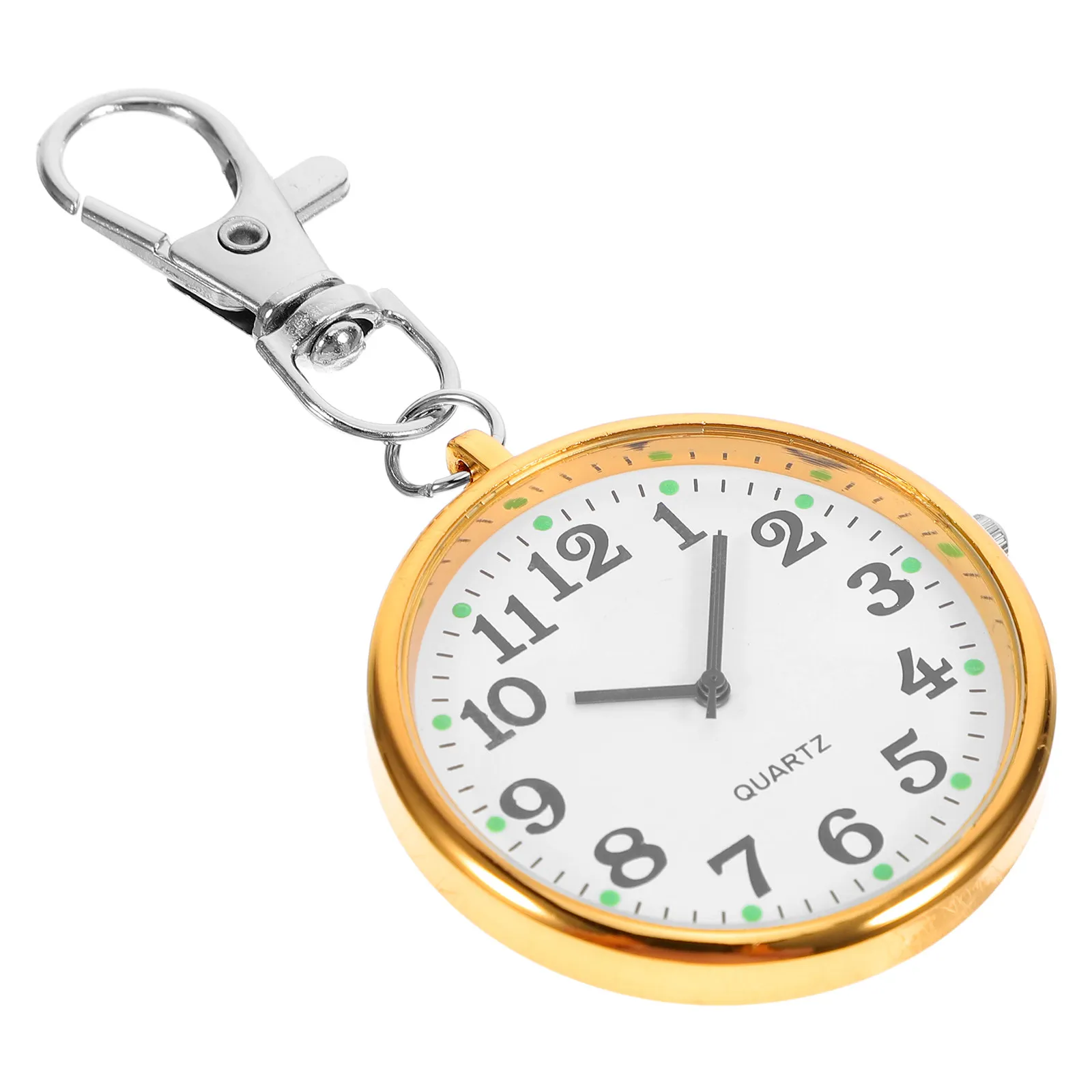 Clip On Nurse Watch Portable Hanging Pocket Watch with Keychain for Healthcare Workers and Students