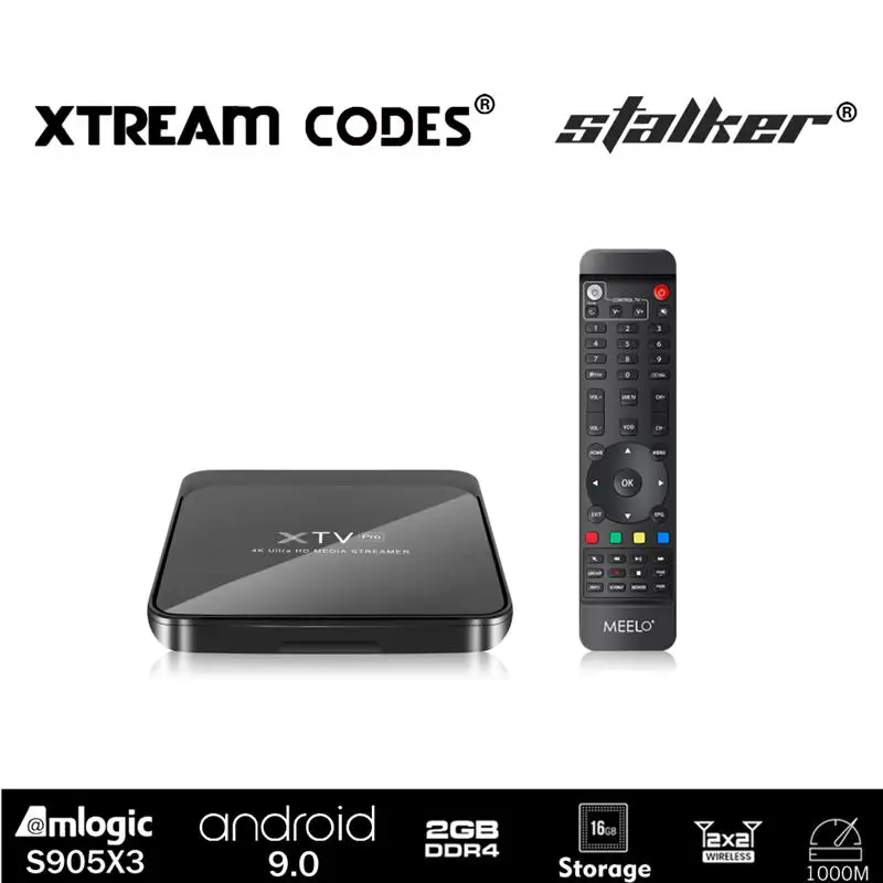 

Amlogic S905X3 TV BOX STALKER Smartest MEELO PLUS XTV PRO DDR4 2GB XTREAM CODES PORTAL GIGABIT 1000M DUAL WIFI MEDIA STREAMER