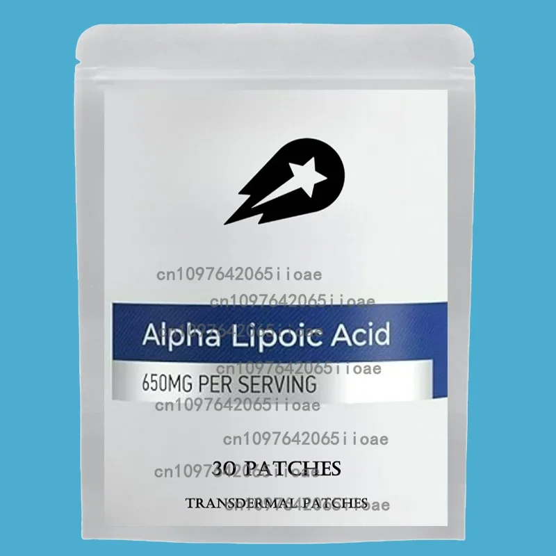 

30 Patches Alpha Lipoic Acid Transdermal Patches with Vitamin B1 CoQ10-Supports Antioxidant Health