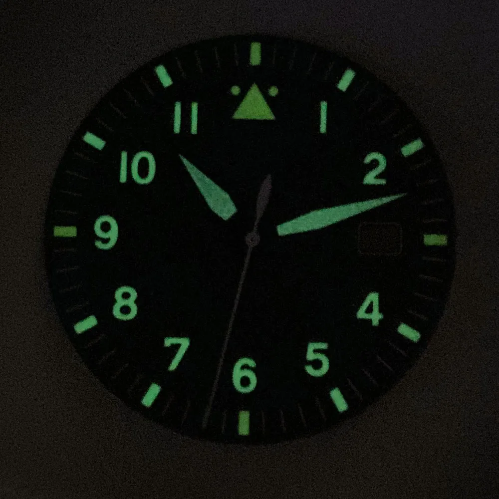 

Watch Parts Sterile 33.5mm Vintage Green Dial Luminous fit for NH35 Mechanical Military Pilot Men Watch Accessories