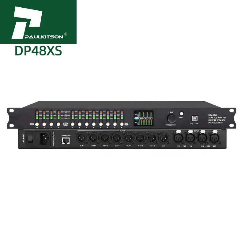 Procesador de Audio Digital Profesional DP48XS, 4 Entradas y 8 Salidas, Procesador Drive Rack, Gestión de Altavoces