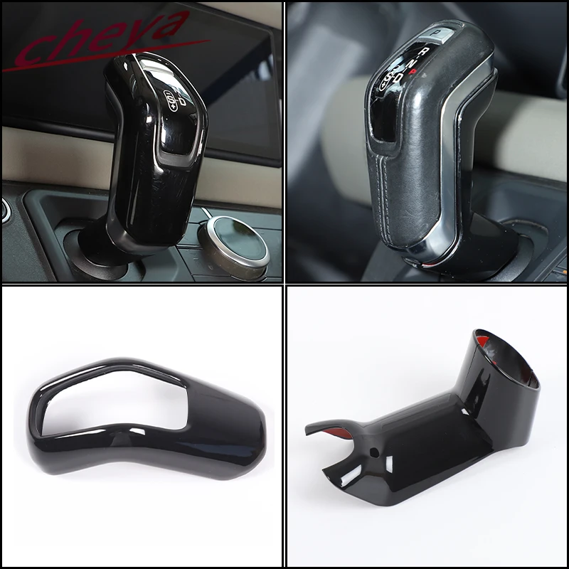 

ABS plastic/real carbon fiber Center console gear knob protective cover For Land Rover Defender 90 110 2020 + Car accessories