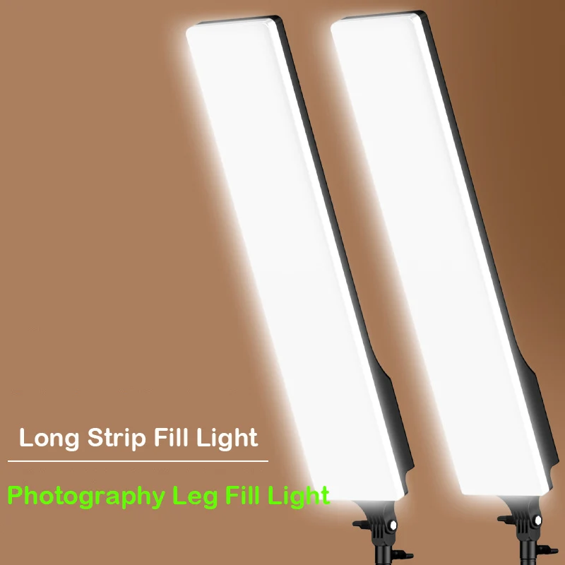 Panel de luz LED Rectangular para estudio fotográfico, lámpara de relleno de vídeo de 3000k-6500k, iluminación de fotografía con soporte de trípode, brazo largo para Vivo