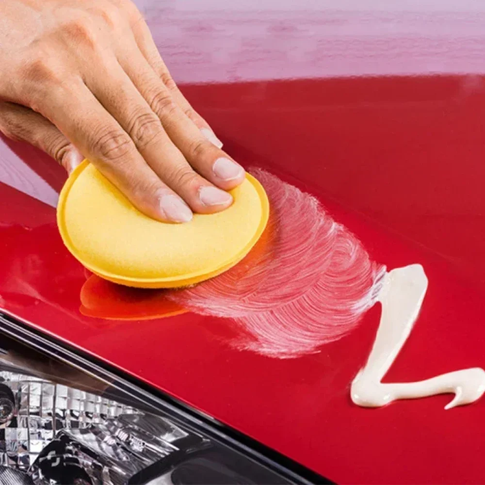 50pcs Round Car Ultra Soft Foam Waxing Pad High Density Auto Applicator Pads Sponge Cleaning Tool Auto Detail Accessories view 4