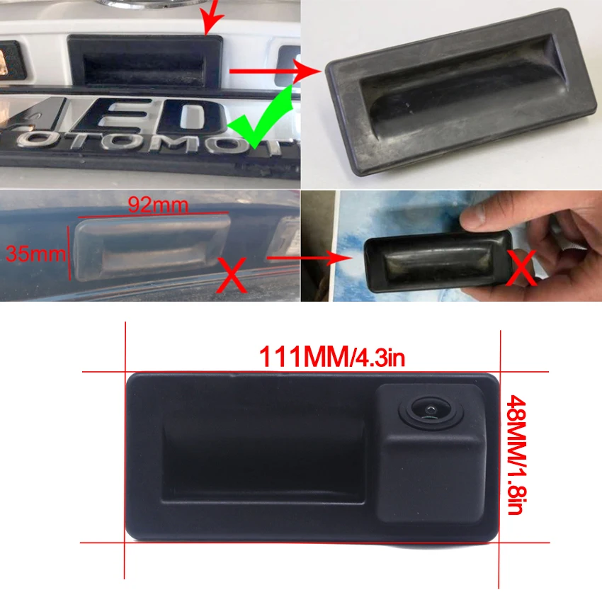 HD CCD Night Viosn Car Trunk Handle Reverse Parking Rear View Camera For Skoda Octavia Scout Combi Wagon A7 5E 2013~2019