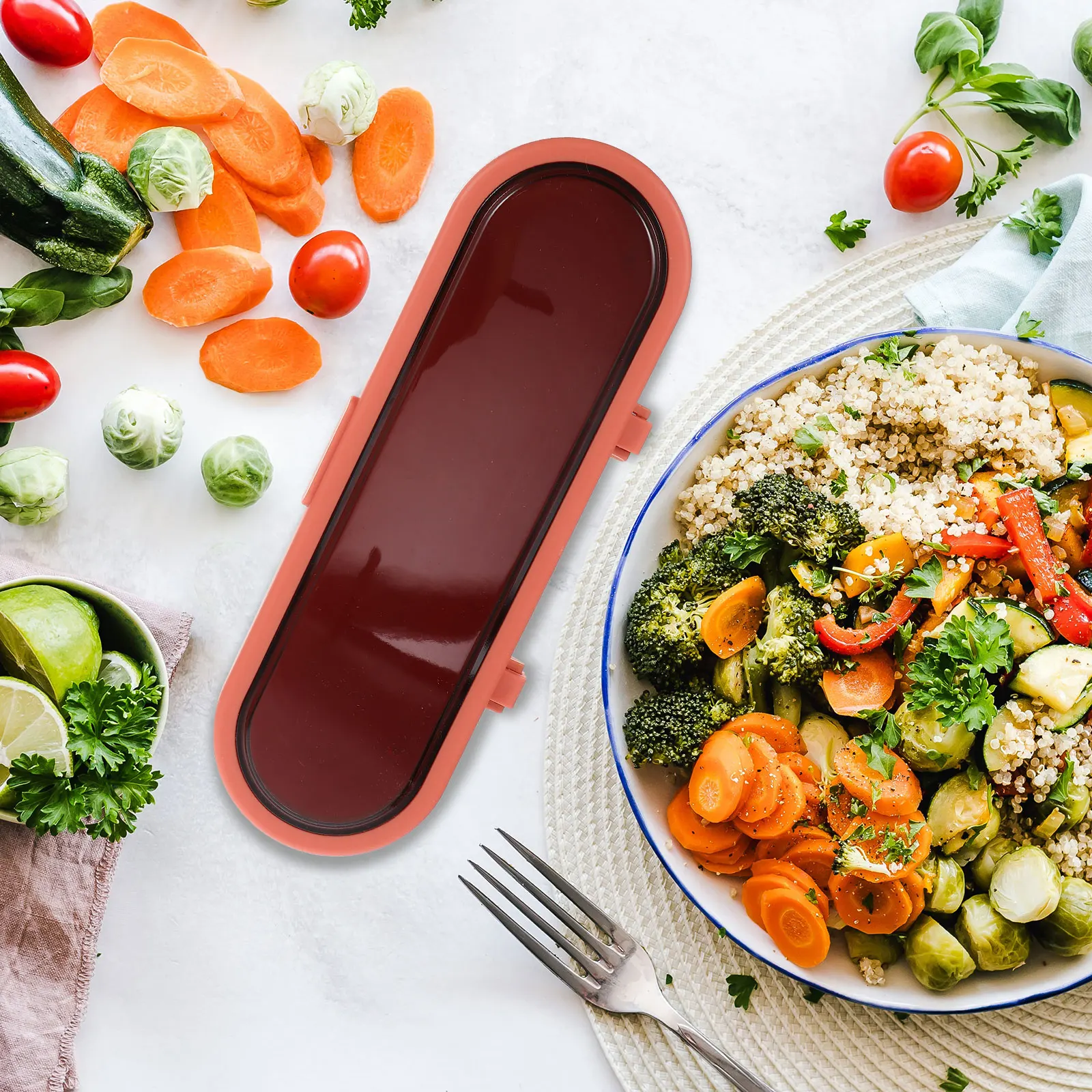 

Sealing Storage Box Plastic Kitchen Organizer Fork Chopstick Holder Countertop Utensil Storage Container Household Cutlery