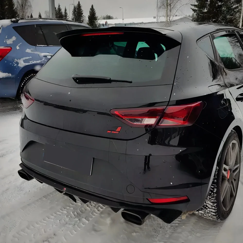 For Seat LEON 1P 5F MK3 for ST Cupra TGI / FR Hatchback 2013-2024 Car Tail Wings Fixed Wind Spoiler Rear Wing Bodykits Tuning view 3