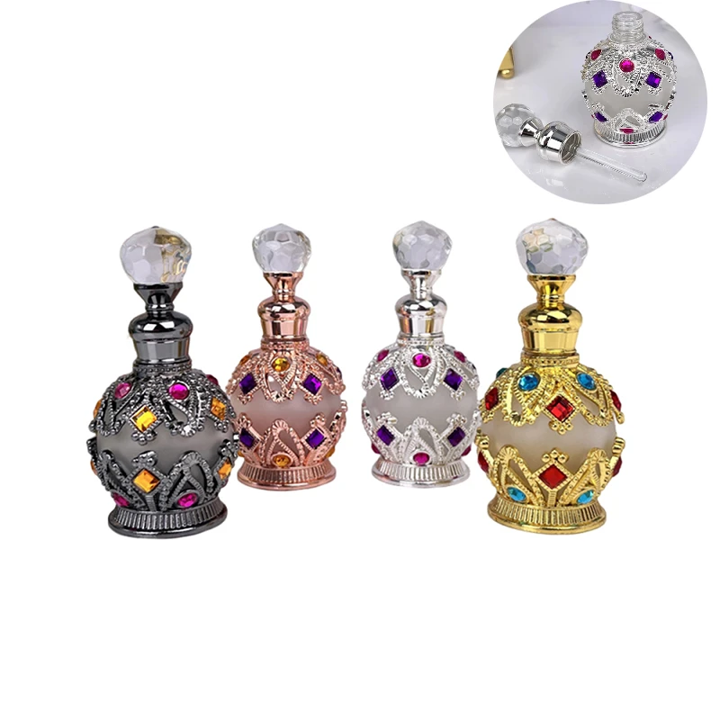 

15ML Dubai Style Storage Bottle Glass Bottle Refillable Perfume Essential Oil Bottle Special Split Bottle Empty Bottle
