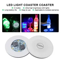 10pcs LED Coaster Lights Bar KTV Wedding Party Cocktail Drink Cup Vase Lighting Luminous Bottle Party Drink Cup Mat