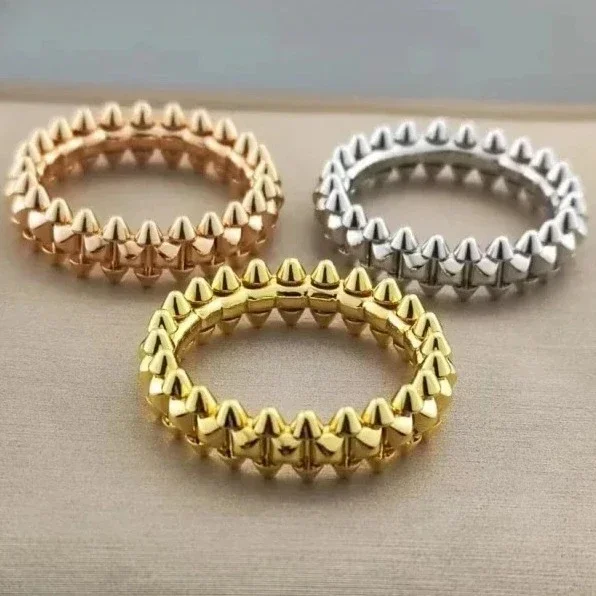 

2025 New 925 silver high-end rivet ring, luxury and fashionable jewelry for men and women, high-end party gift