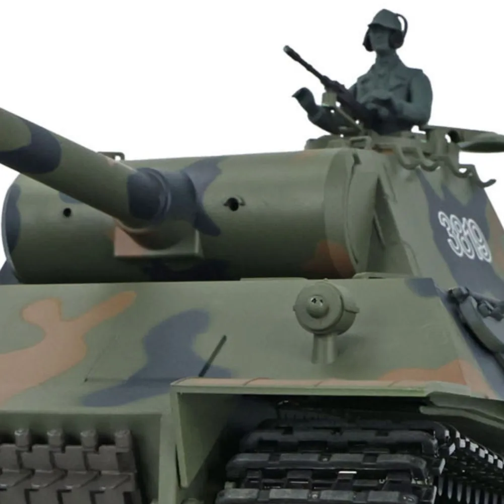 2.4Ghz هنغ طويل دبابة مع جهاز للتحكم عن بُعد 1/16 7.0 البلاستيك Ver الألمانية النمر V RTR الجيش 3819 نموذج المتكلم وحدة التدخين BB اطلاق النار اللعب TH17285 #1