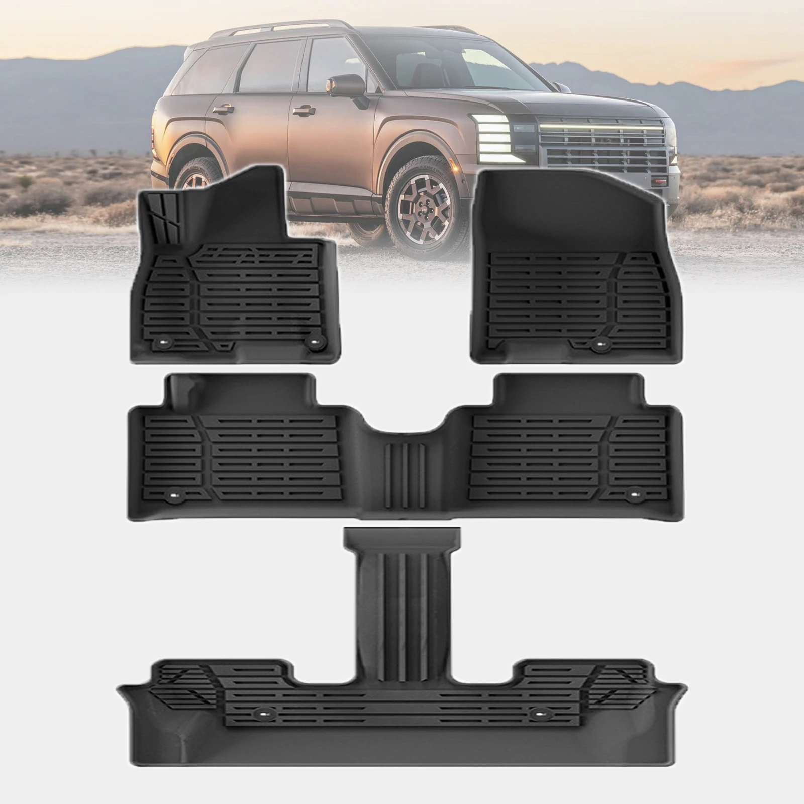 

for Hyundai Palisade 2026+ 7Seats LHD/RHD Dustproof Non-Slip TPE Car Floor Mats Accessories