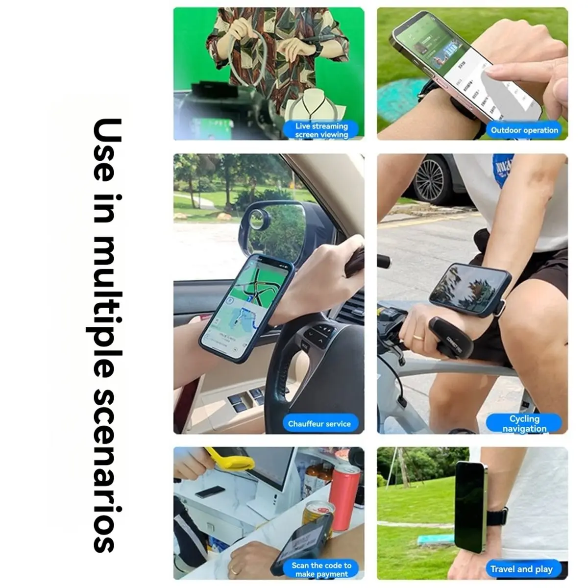 Punctual- Magnetic Wrist Phone Holder, Running Stand, Portable Design Phone Holder for Cycling Gym Arm Running Arm Phone Holder