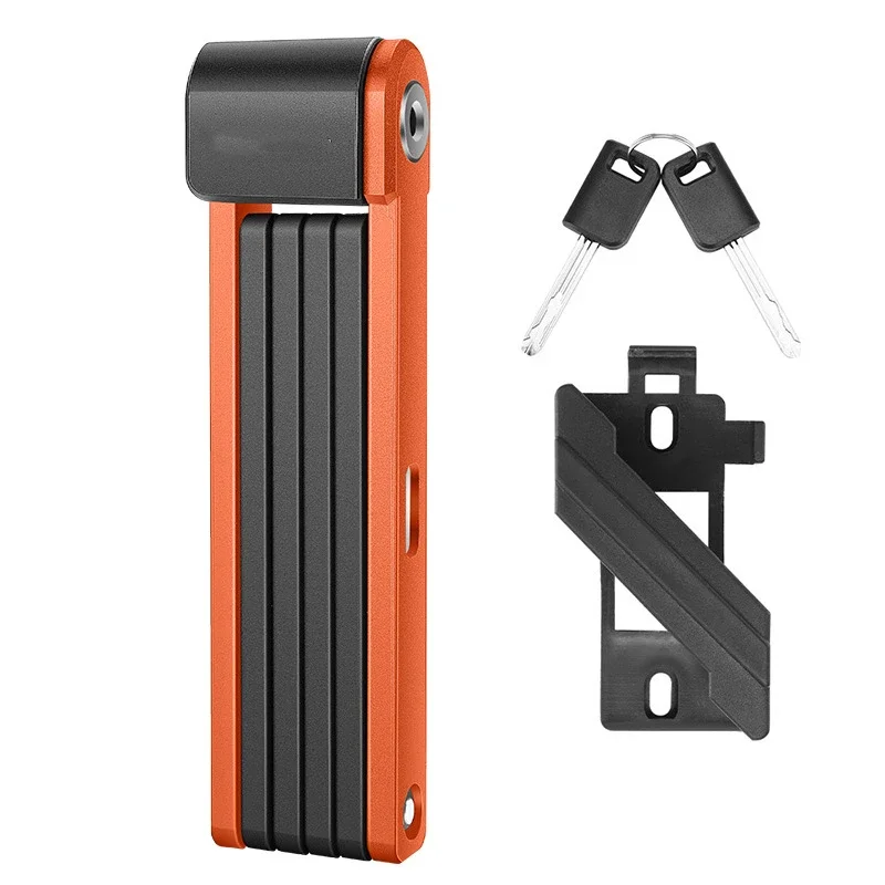 New Bicycle Folding Lock Anti-theft Key Lock Mountain Bike Electric Bike Chain Riding Equipment