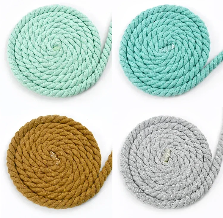 1-5 Meter 12mm 3-Strang Gedrehtes Baumwollseil Geflochtenes Kordelband für Heimdekoration, Kordelzug, DIY Nähen, Makramee-Bastelzubehör – Detail 6