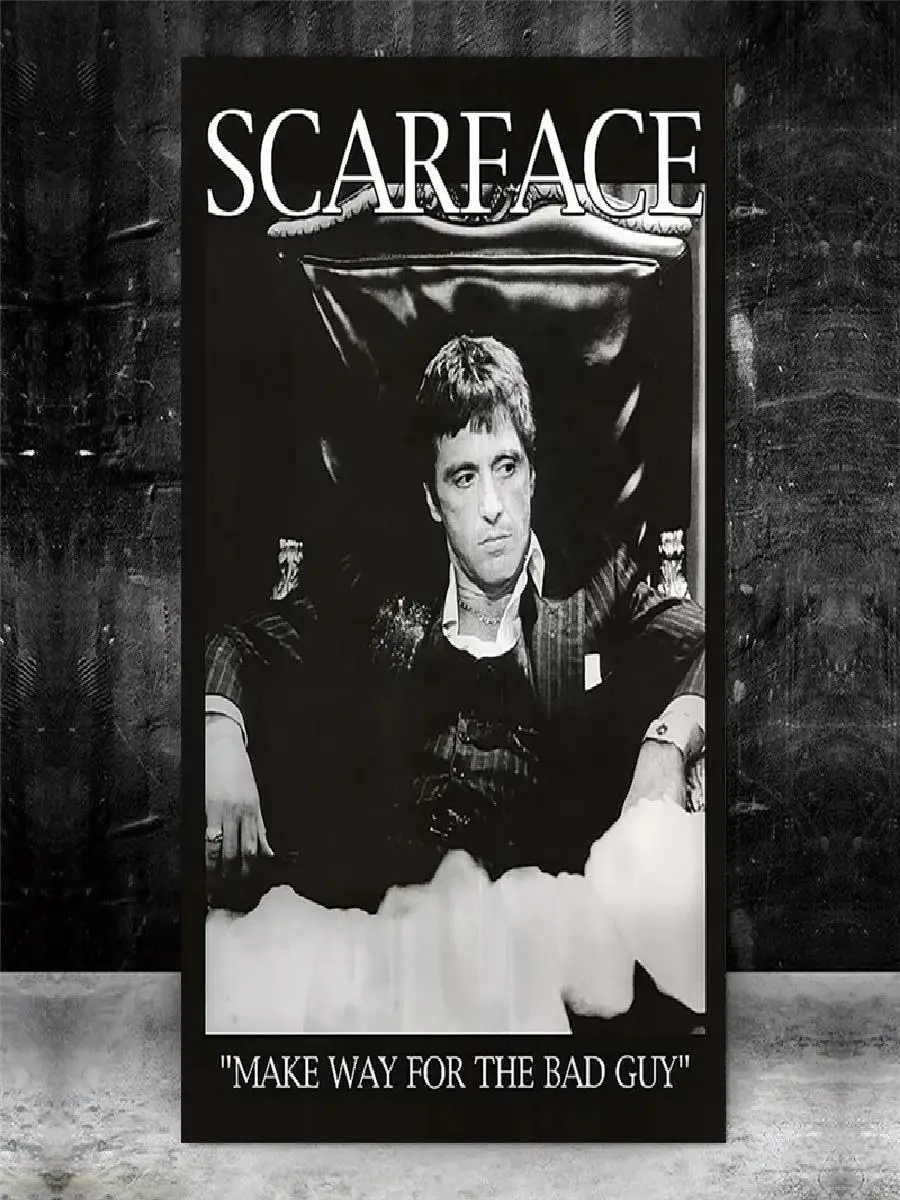 Al Pacino Scarface Gangster Movie Art Poster Canvas   Wall Picture Prints Home Decor  Movie Poster for Living Room Bedro