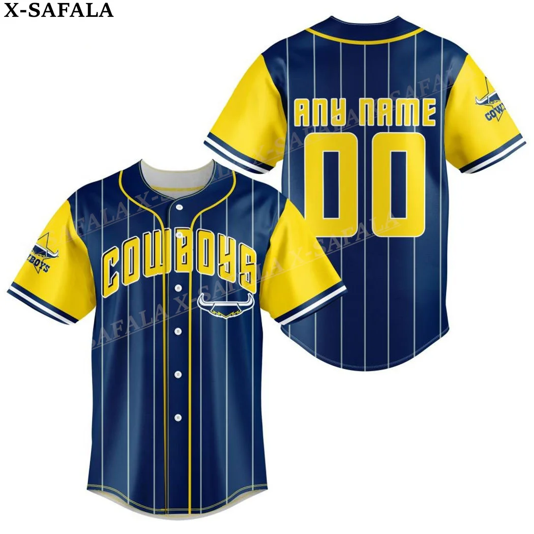 Australian Rugby Team Customize Name/Number 3D Printed Baseball Jersey Shirt Men's Tops Tee Oversized Streetwear Jersey-12