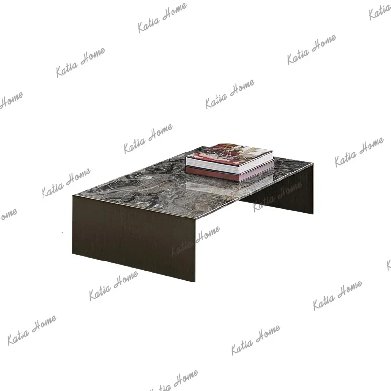 YJ Small Modern Coffee Table Designer European Top Minimalist Black Coffee Table Decor Marble Mesa De Centro Sala Furniture Home
