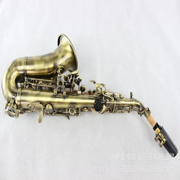 Magvit MSS-510S Lower B Bend أداة الساكسفون عالية النبرة للأطفال سطح تقليد برونزي #2