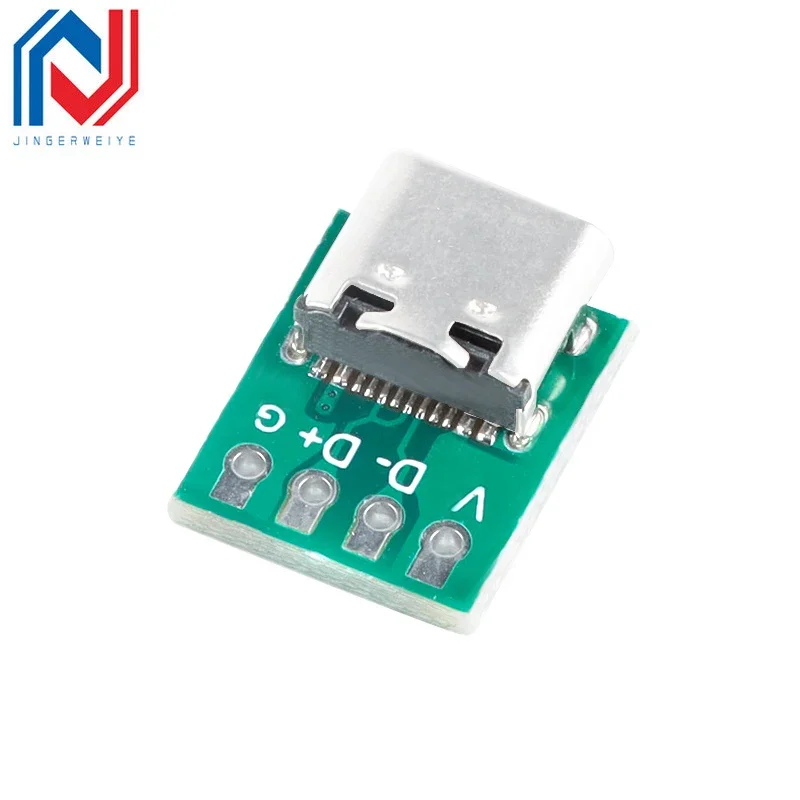 1/5Pcs USB 3.1 Type C Connector 16 Pin Test PCB Board Adapter 16P Connector Socket For Data Line Wire Cable Transfer