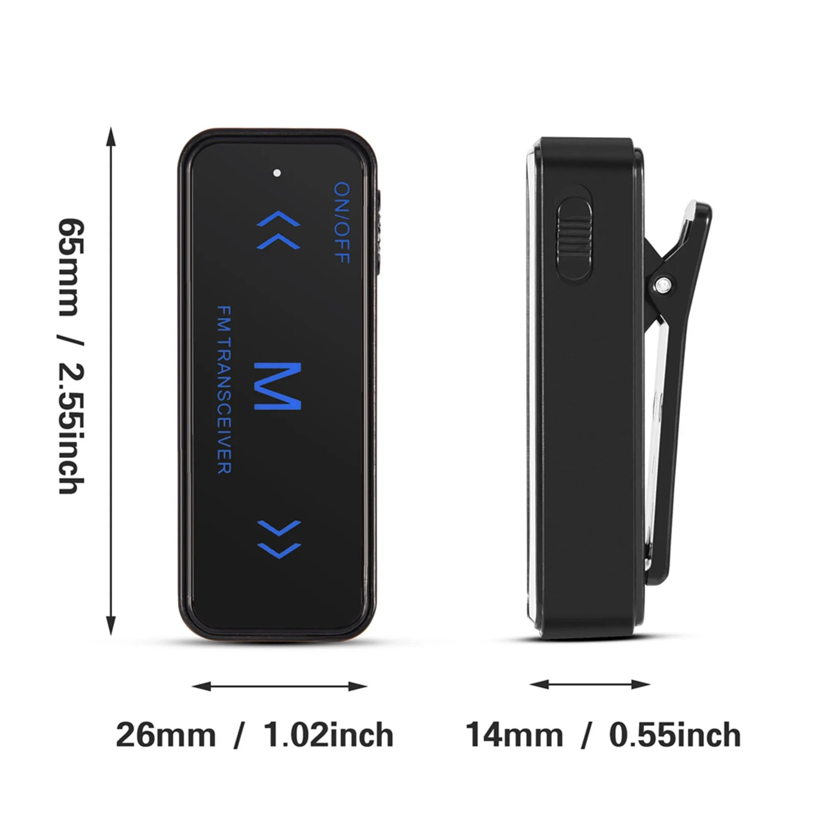 Mini Walkie Talkie 400-470MHz Jangkauan Jauh Radio Dua Arah dengan Headset Earpiece & Pengisian Daya USB, Satu Set Pasangan untuk Salon Restoran