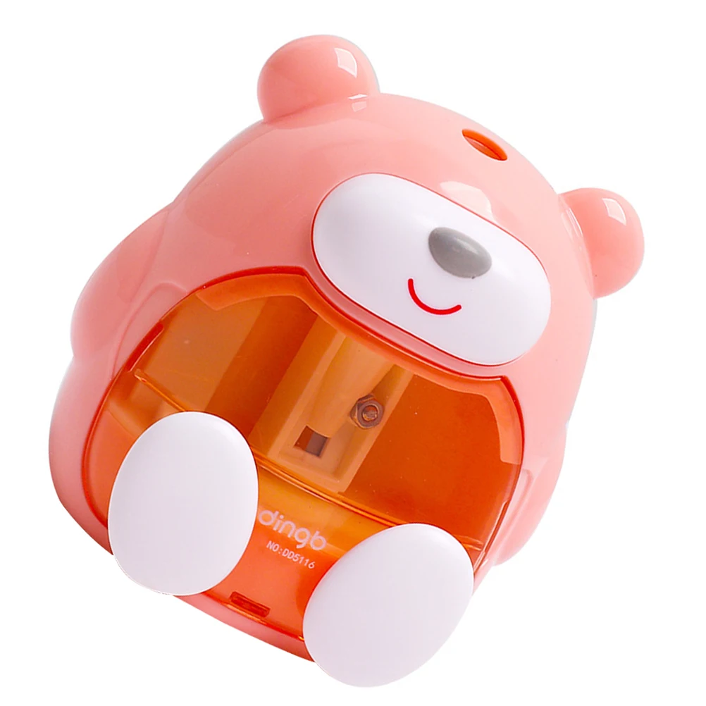 

1 set 1 Set Cartoon Bear Pencil Sharpener Auto Electric Kids Students Portable Office Stationery School Supplies (Random Color)
