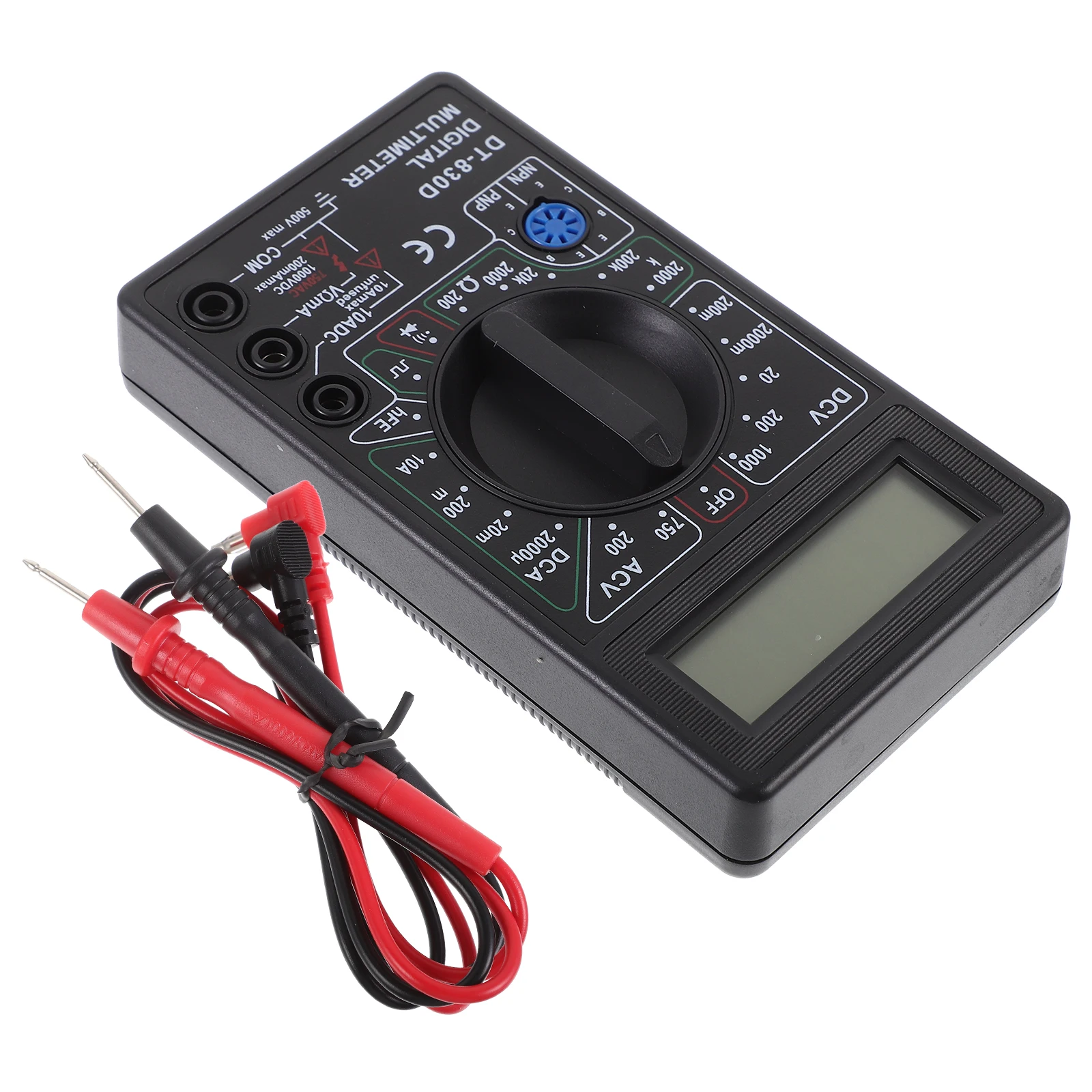 

Digital Multimeter -830d Compact LCD Display Multitester Voltage Ampere Ohm Tester Probe Dc Current Diode Transistor Tester