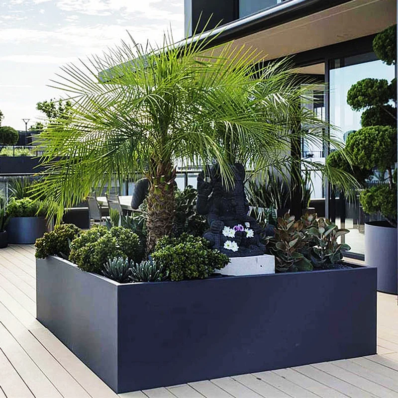 a forHigh Quality Custom Stainless Steel Powder Coated Long Giant Luxury Planter Box for Garden Outdoor with Long Service Life