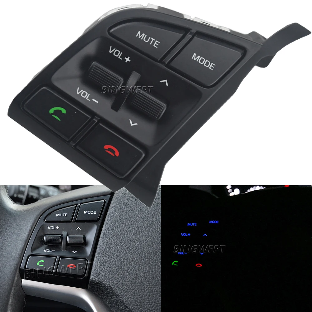 96710-D3500 Steering Wheel Remote Control Switches For Hyundai Tucson 2016-19 Volume AdjustButton Bluetooth Button Music Switch