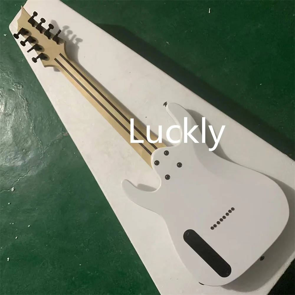 Brand new JS30 double shake 24 split 8-string electric guitar white body maple fingerboard physical shooting free delivery