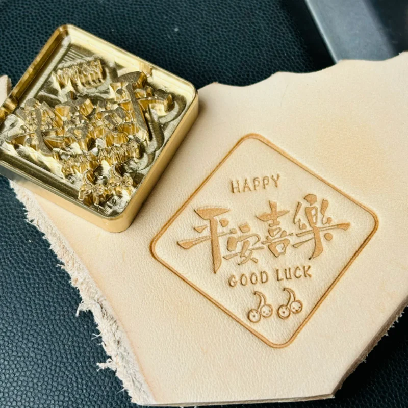 Custom Brass Hot Stamping Mold with M5 Screw, Heating Embossing Die for Leather & Cake DIY, Personalized Pattern Optional