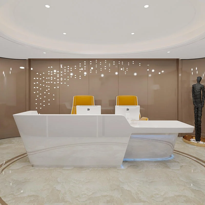 Aolida Fashion Paint Front Desk Reception Desk Modern Creative Hotel Hotel Consultation Cashier Company Reception Desk