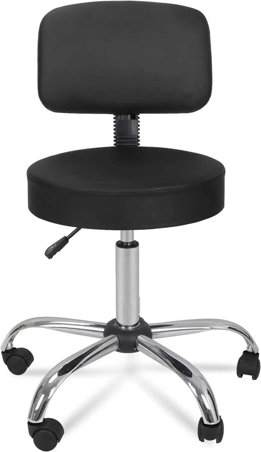 Tabouret roulant hydraulique réglable avec roulettes, chaise avec support dorsal, tabouret de bureau, salon de spa