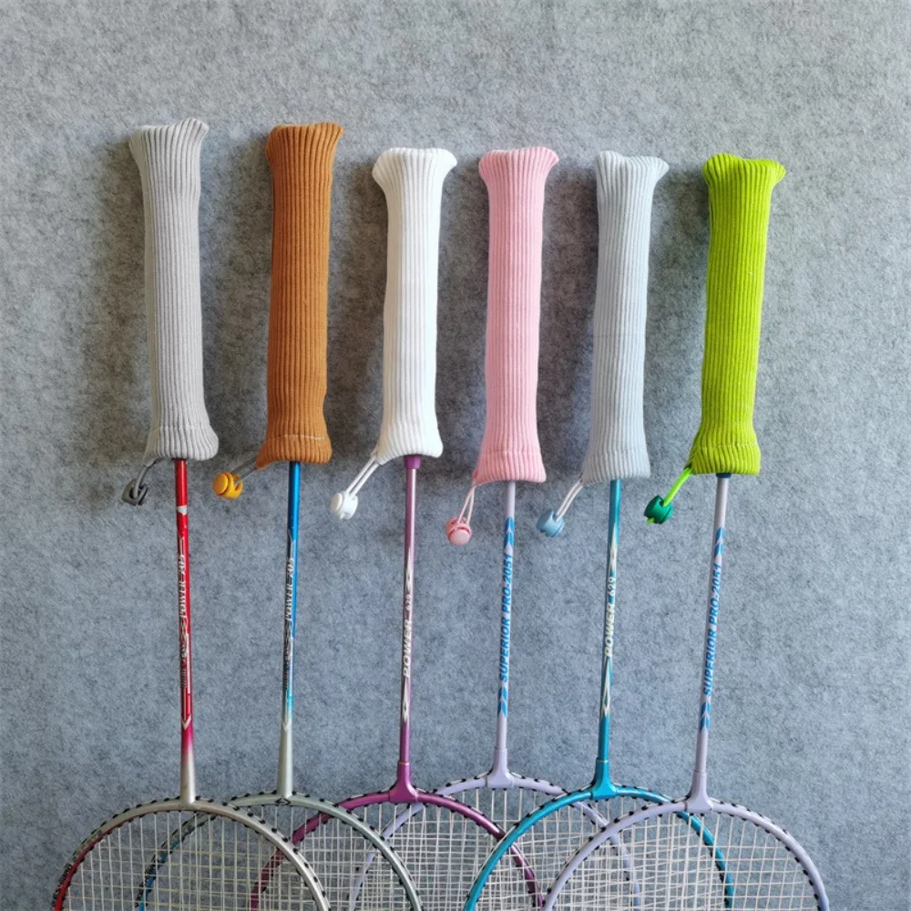 Rutschfester Badmintonschläger-Schutz mit Kordelzug, Schlägergriffabdeckung, bunt, elastisch, bunt, Schläger-Griffabdeckung