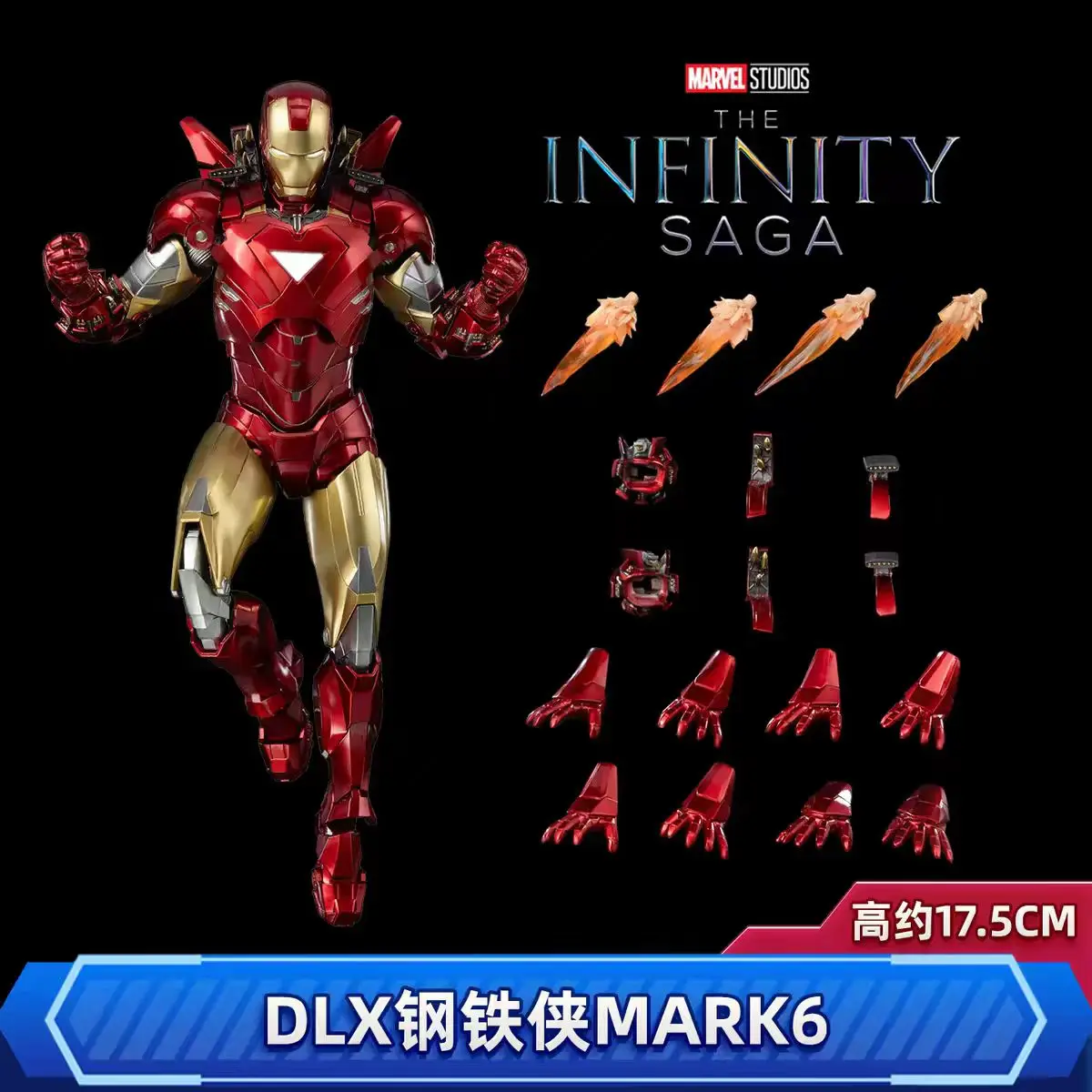 Threezero 3A Marvel's Infinity Saga Iron Man Mark22 Mark2 Mark6 Mark85 Hot Rod Light-up Gearticuleerd Afgewerkt Model Kit Cadeau Speelgoed