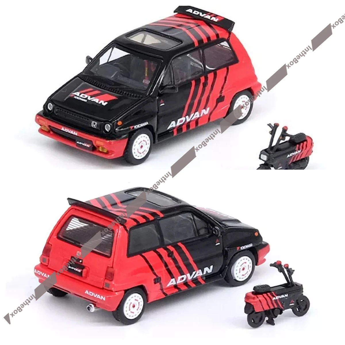 

CITY TURBO II ADVAN LIVERY WITH MOTOCOMPO 1:64 SCALE BY INNO Car Collection Limited Edition Hobby Toys